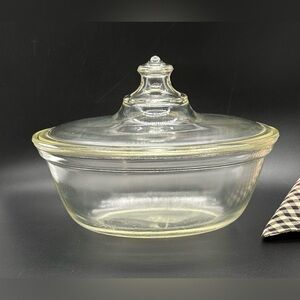 Antique Rare Early Pyrex Glass - 194 - Cas Covered Dish with Lid - 1920s